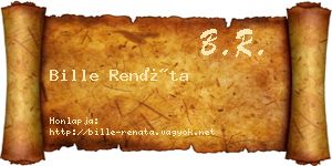 Bille Renáta névjegykártya